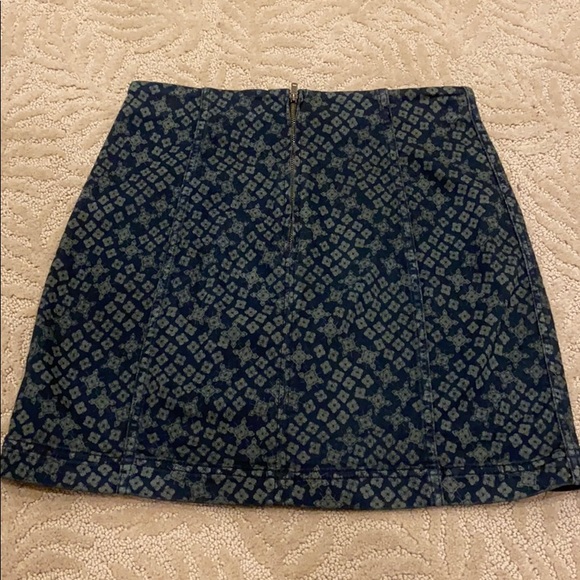 Free People Blue & Green Modern Femme Skirt 4 - Picture 6 of 9